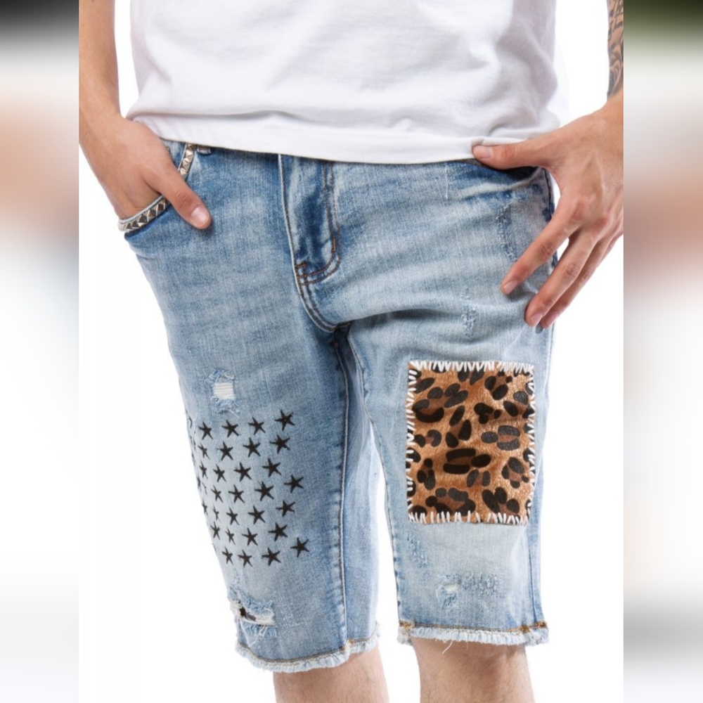 🦜 2/$10 Embellish Darleen Men's Jean Shorts. Sz.40.